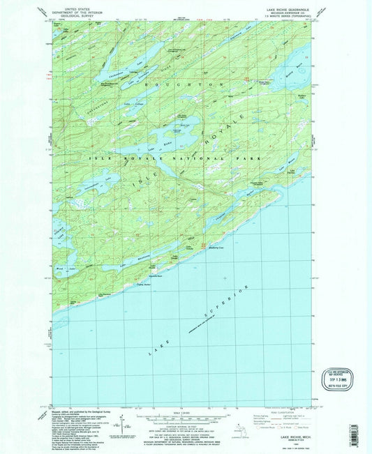 1985 Lake Richie, MI - Michigan - USGS Topographic Map
