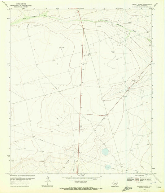 1970 Lindsey Ranch, TX - Texas - USGS Topographic Map