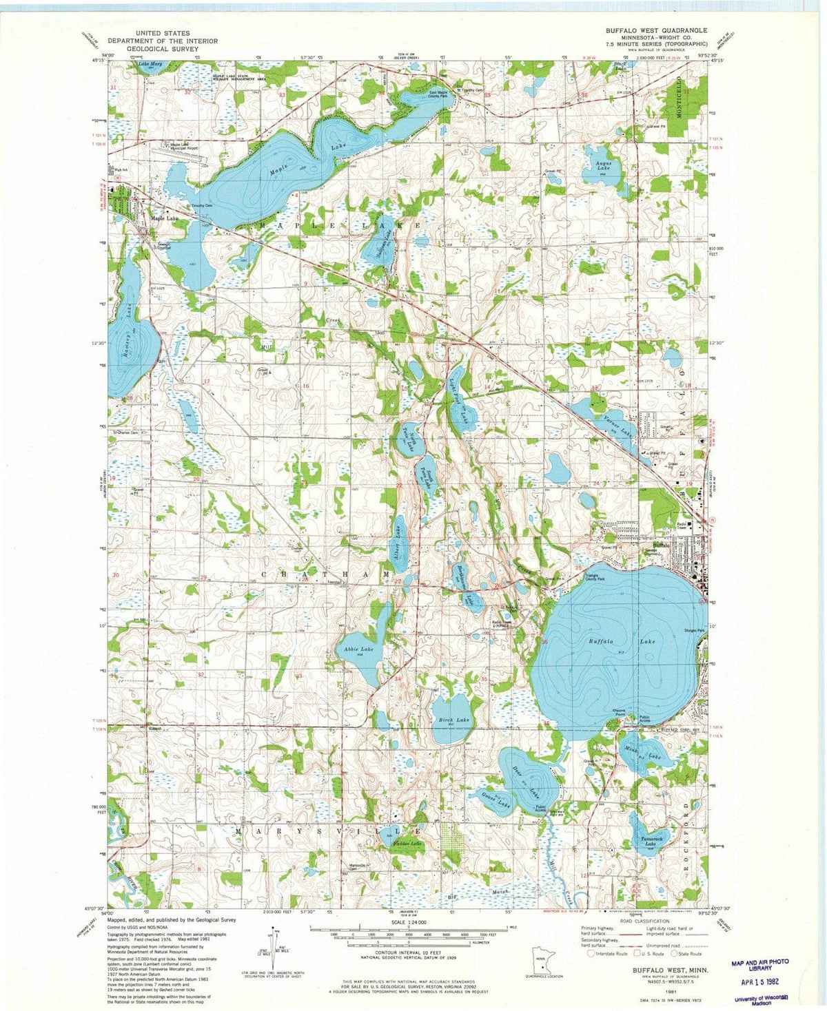 1981 Buffalo, MN - Minnesota - USGS Topographic Map v2