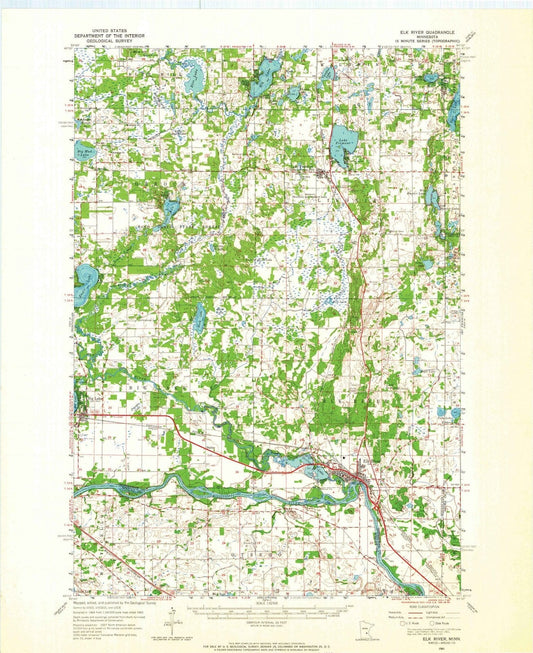 1961 Elk River, MN - Minnesota - USGS Topographic Map v2