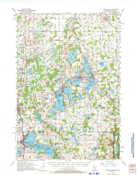 1955 Forest Lake, MN - Minnesota - USGS Topographic Map