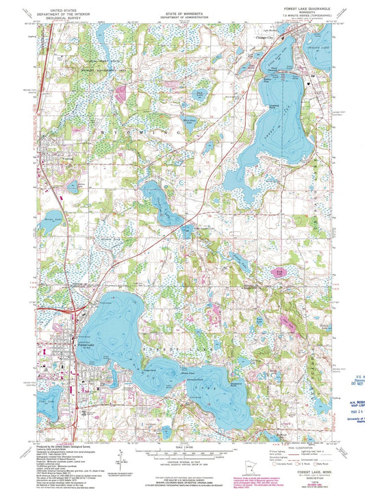 1974 Forest Lake, MN - Minnesota - USGS Topographic Map