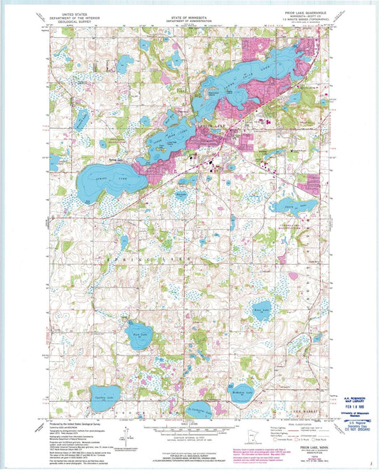 1974 Prior Lake, MN - Minnesota - USGS Topographic Map