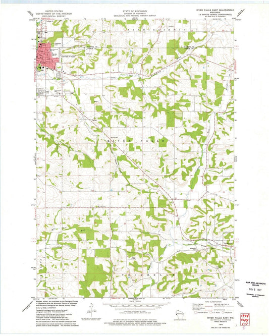1974 River Falls, WI - Wisconsin - USGS Topographic Map