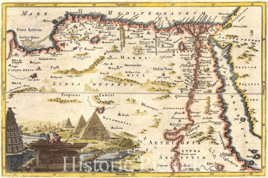 Historic Map : c. 1766 A Map of Ancient Egypt : Vintage Wall Art