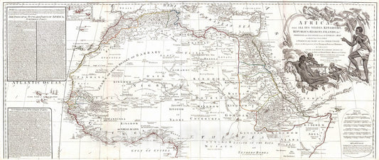 Historic Map : 1787 Africa, with All Its States Kingdoms, Republics, Rgions, Islands : Vintage Wall Art