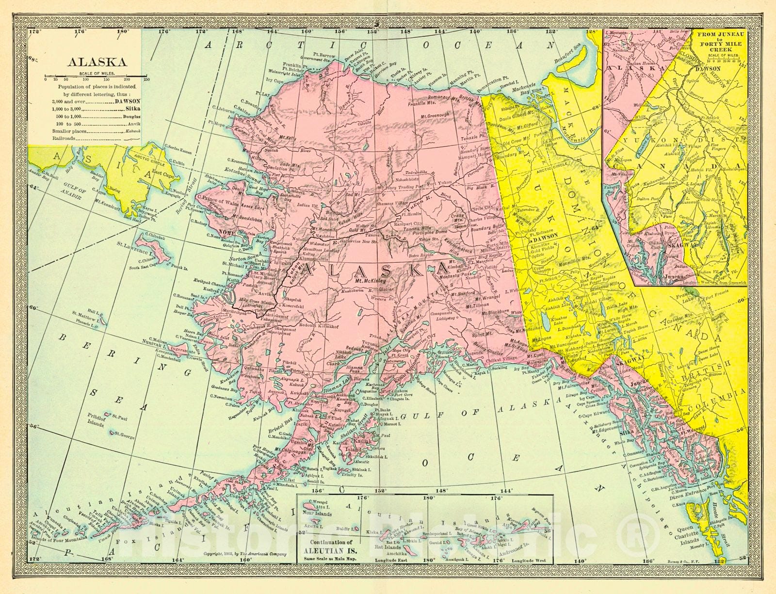 Historic Map : 1904 Alaska : Vintage Wall Art