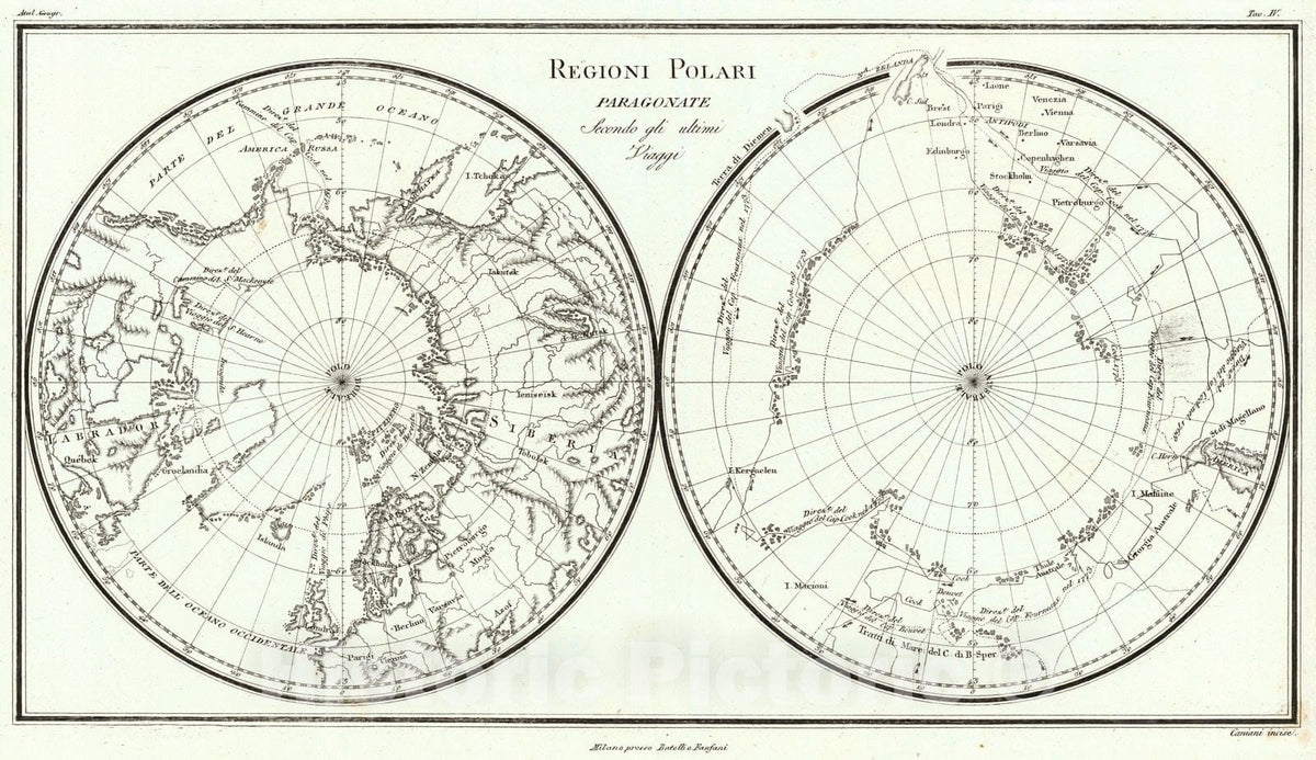 Historic Map : 1820 Regioni Polani Paragonate Secondo gli ultimi Viaggi : Vintage Wall Art
