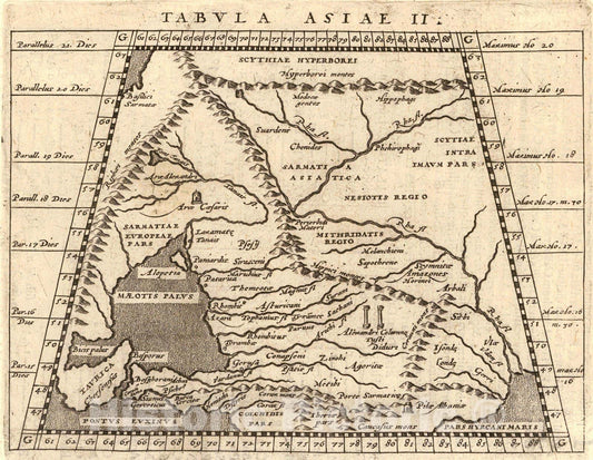 Historic Map : 1540 Tabula Asiae II : Vintage Wall Art