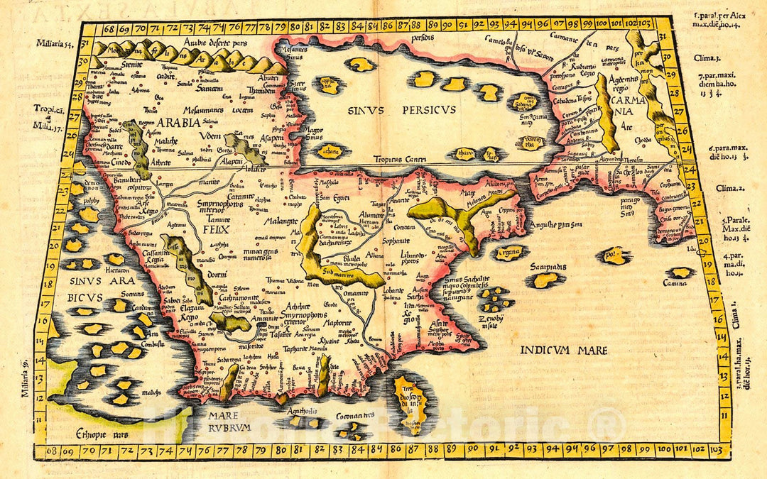 Historic Map : 1541 Tabula Sexta Asiae : Vintage Wall Art