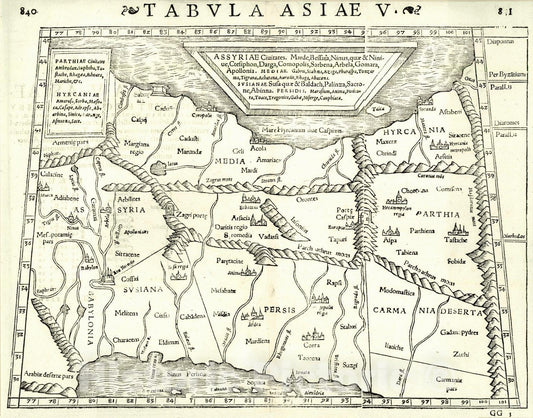 Historic Map : 1571 Tabula Asiae : Vintage Wall Art