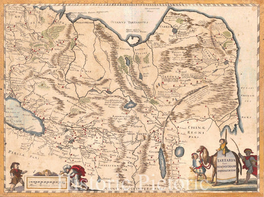 Historic Map : 1650 Tartaria sive Magnichami Imperiorum : Vintage Wall Art