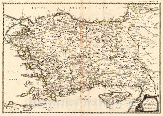 Historic Map : 1652 Asia Minor : Vintage Wall Art