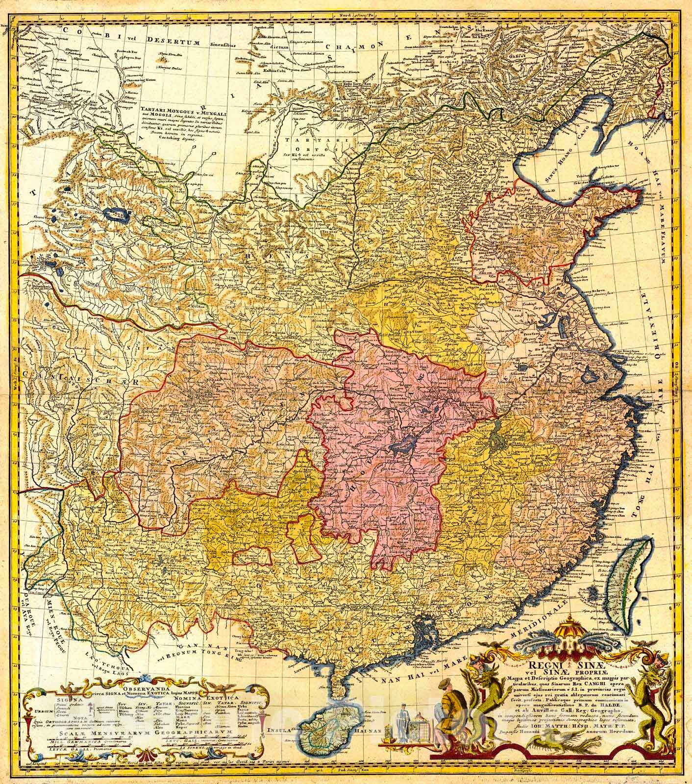 Historic Map : 1730 Regni Sinae vel Sinae Propriae : Vintage Wall Art