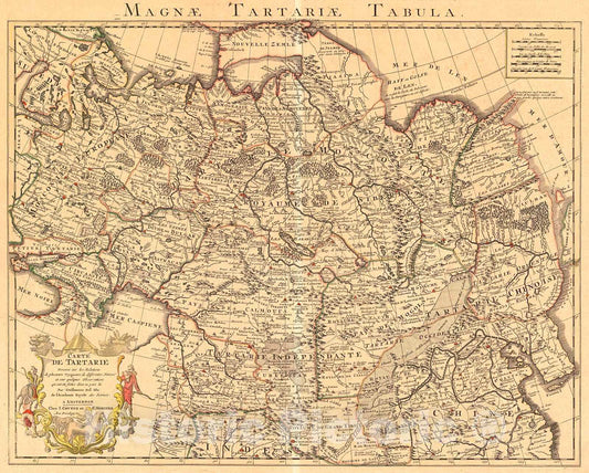 Historic Map : 1730 Magnae Tartariae Tabula : Vintage Wall Art