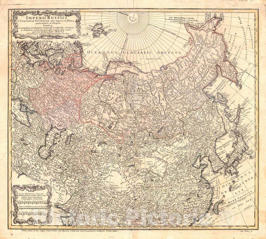 Historic Map : 1739 Imperii Russici et Tartariae Universae : Vintage Wall Art