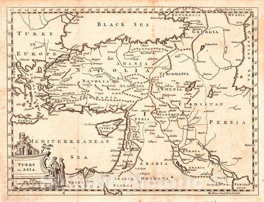Historic Map : 1763 Turkey in Asia : Vintage Wall Art