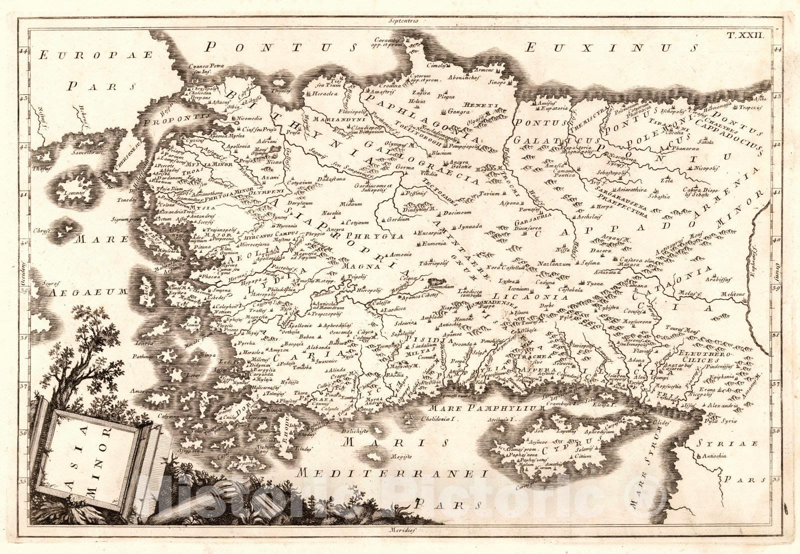 Historic Map : 1774 Asia Minor : Vintage Wall Art