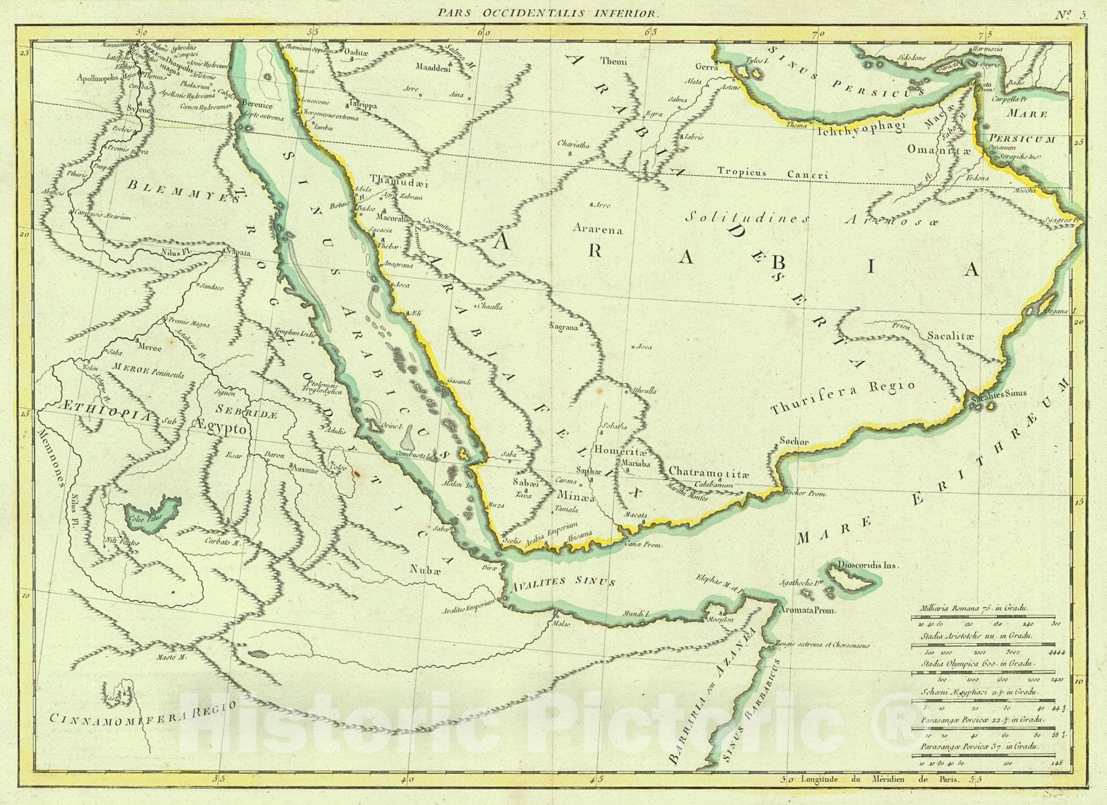 Historic Map : 1783 Pars Occidentalis Inferior : Vintage Wall Art