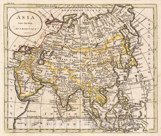 Historic Map : 1790 Asia from the best Authorities : Vintage Wall Art