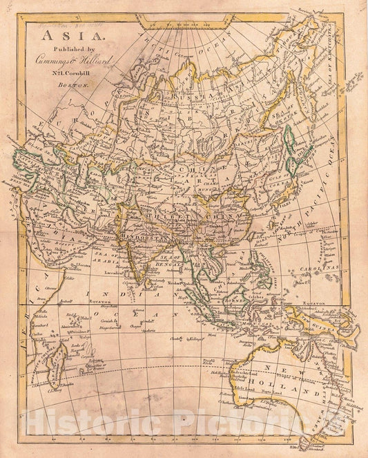 Historic Map : 1813 Asia : Vintage Wall Art