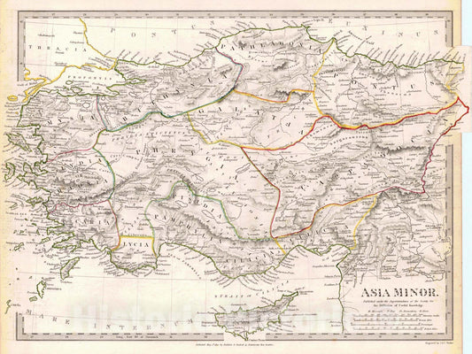Historic Map : 1830 Asia Minor : Vintage Wall Art