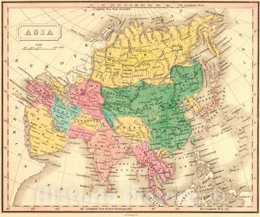 Historic Map : 1830 Asia : Vintage Wall Art