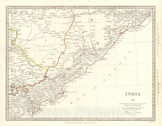 Historic Map : 1832 India IV : Vintage Wall Art