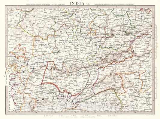 Historic Map : 1833 India VI : Vintage Wall Art