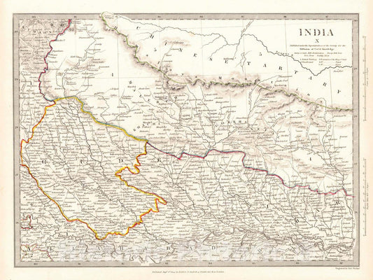Historic Map : 1834 India X : Vintage Wall Art