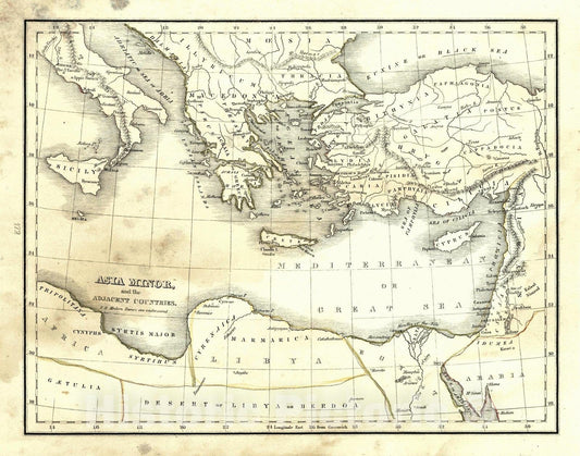 Historic Map : 1835 Asia Minor : Vintage Wall Art