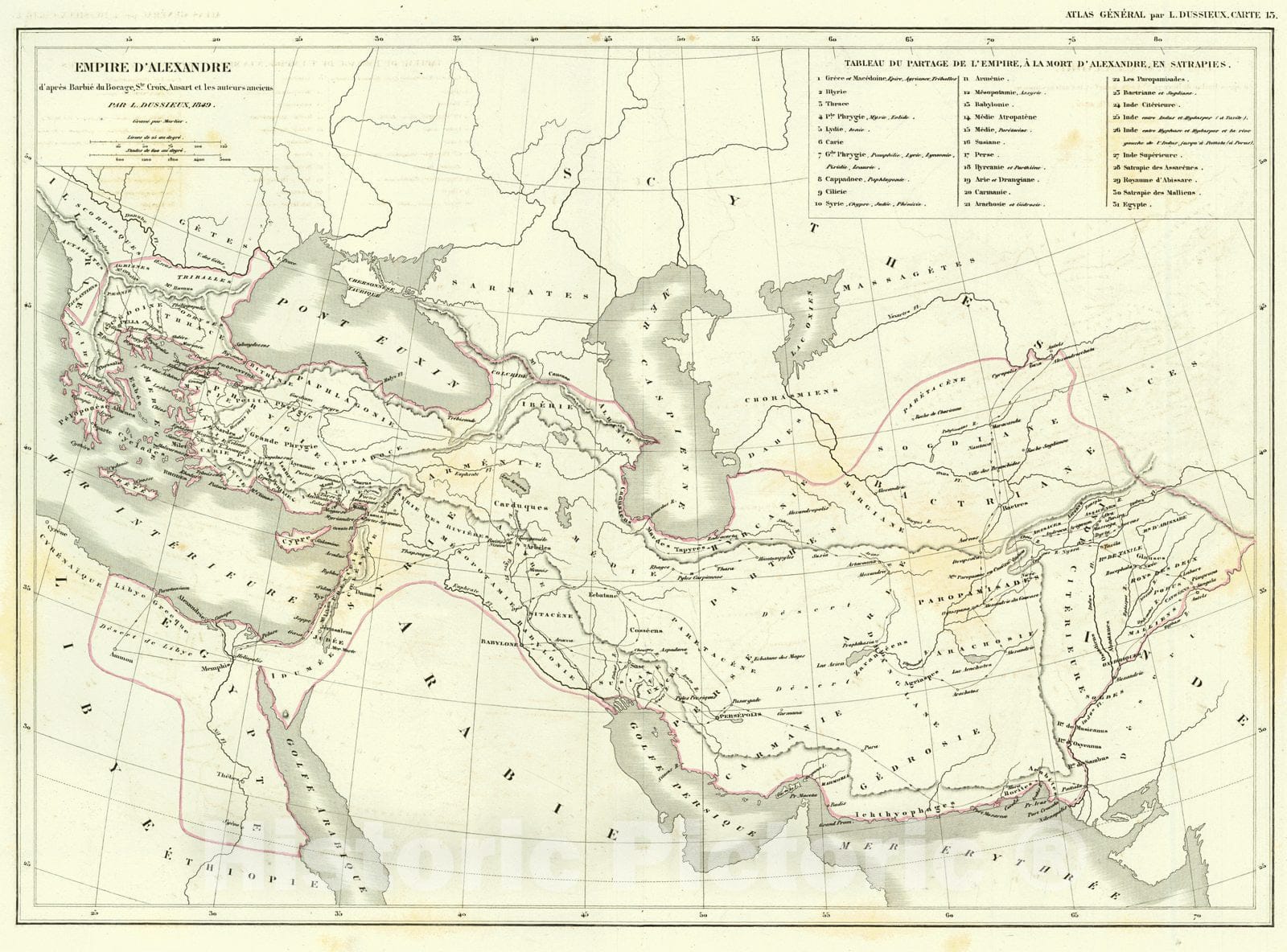 Historic Map : 1856 Empire D'Alexandre : Vintage Wall Art