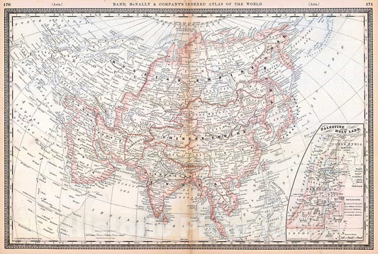 Historic Map : 1884 Asia : Vintage Wall Art