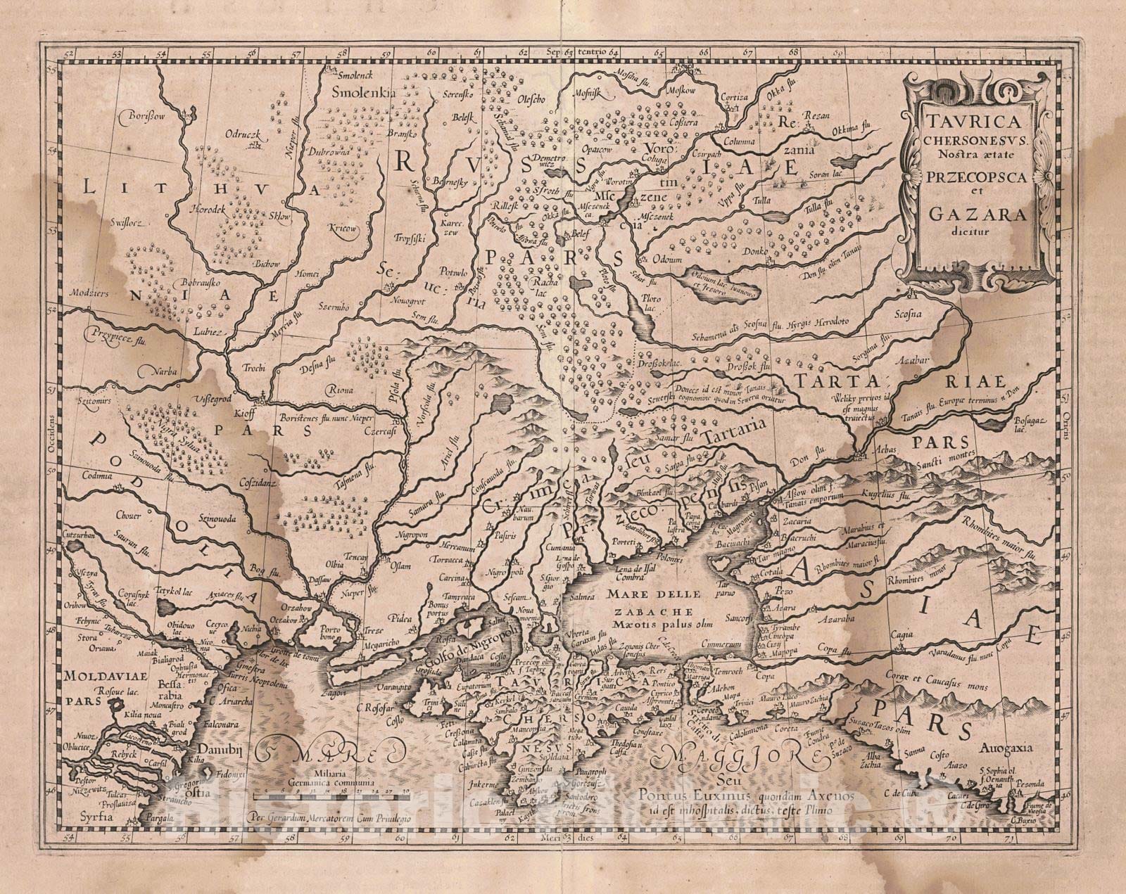 Historic Map : 1630 Taurica Chersonesus Nostra Aetate Przecopsca et Gazara Dicitur : Vintage Wall Art