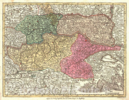 Historic Map : 1770 Archiducatus Austriae Inferioris : Vintage Wall Art