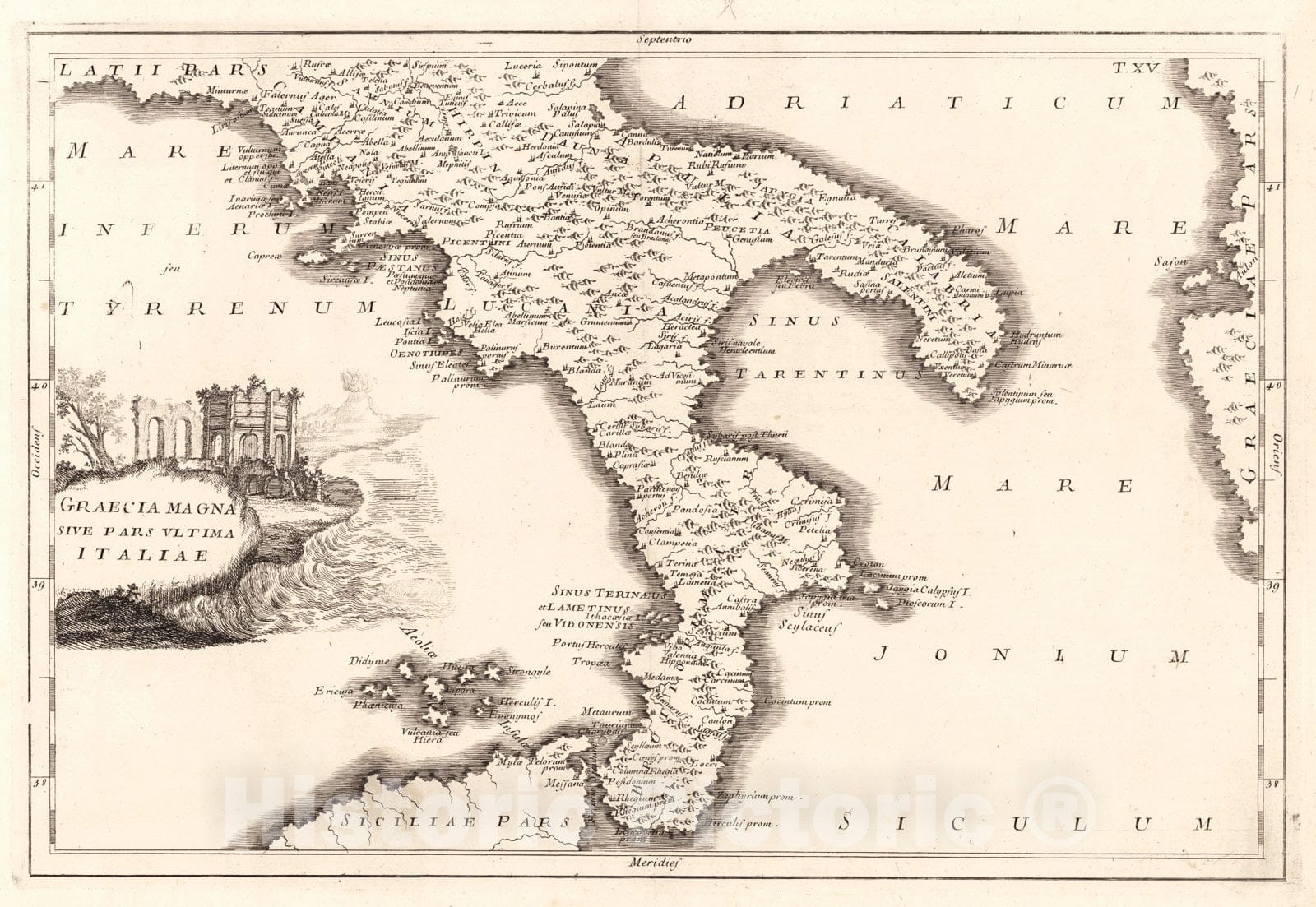 Historic Map : 1774 Graecia Magna Sive Pars Ultima Italiae  : Vintage Wall Art