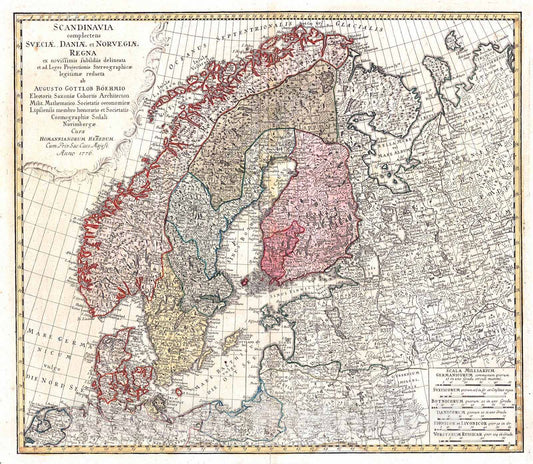 Historic Map : 1776 Scandinavia Complectens Sveciae, Daniae et Norvegiae : Vintage Wall Art