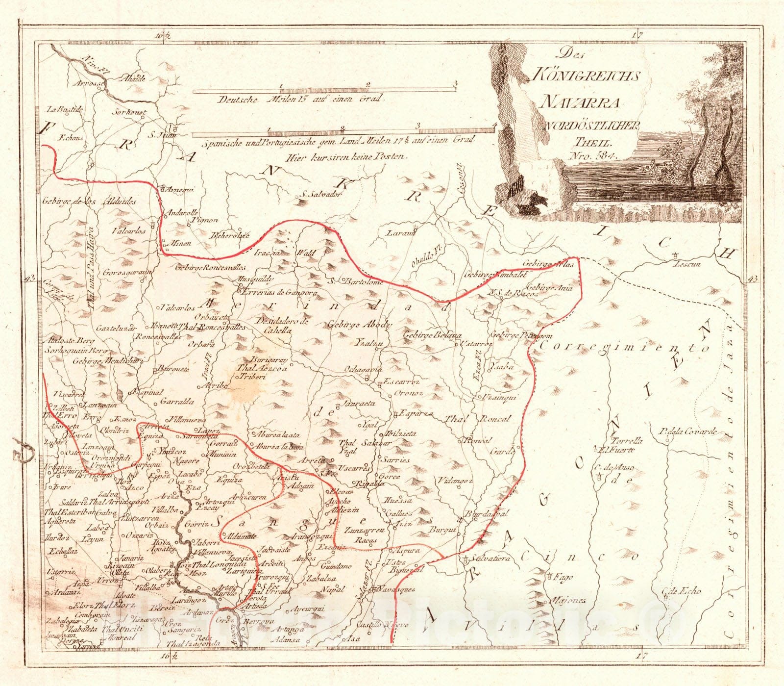 Historic Map : 1797 Das KOnigreichs NordOslicher Theil : Vintage Wall Art