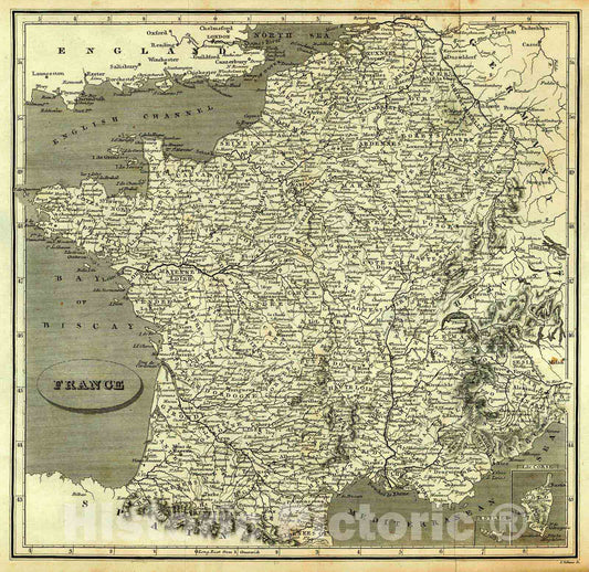 Historic Map : 1806 France : Vintage Wall Art