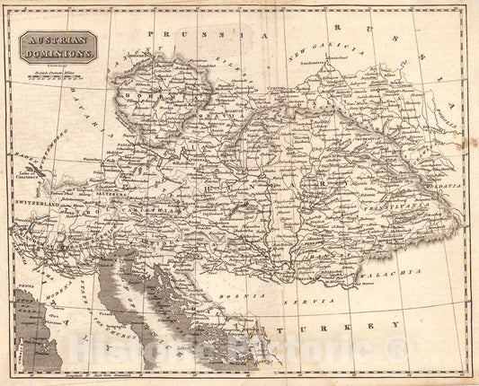 Historic Map : 1819 Austrian Dominions : Vintage Wall Art