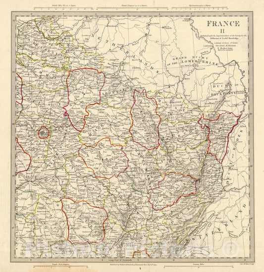 Historic Map : 1830 France II : Vintage Wall Art