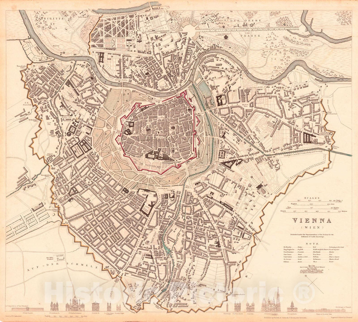Historic Map :  Vienna : Vintage Wall Art