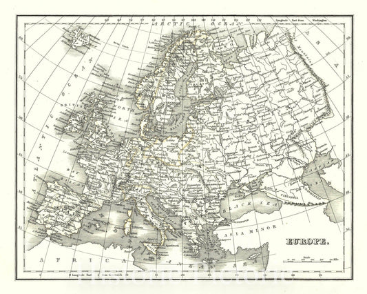 Europe 1835 Historical Map Print