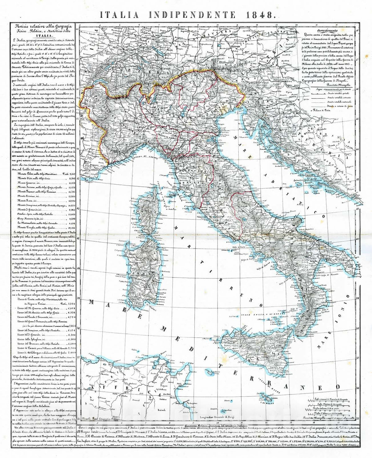 Historic Map :   Allemagne Centrale : Vintage Wall Art
