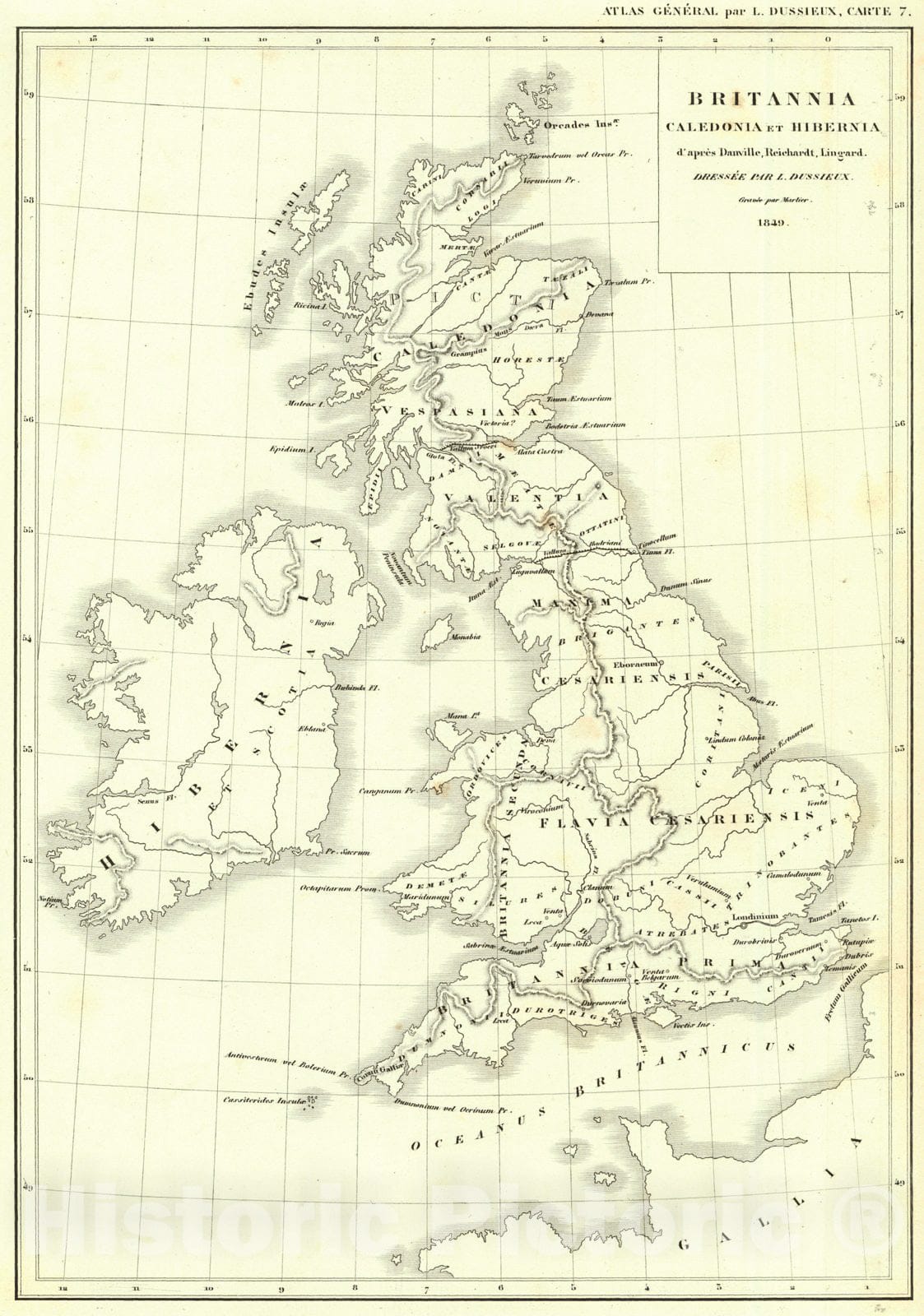 Historic Map : 1856 Britannia, Caledonia et Hibernia : Vintage Wall Art