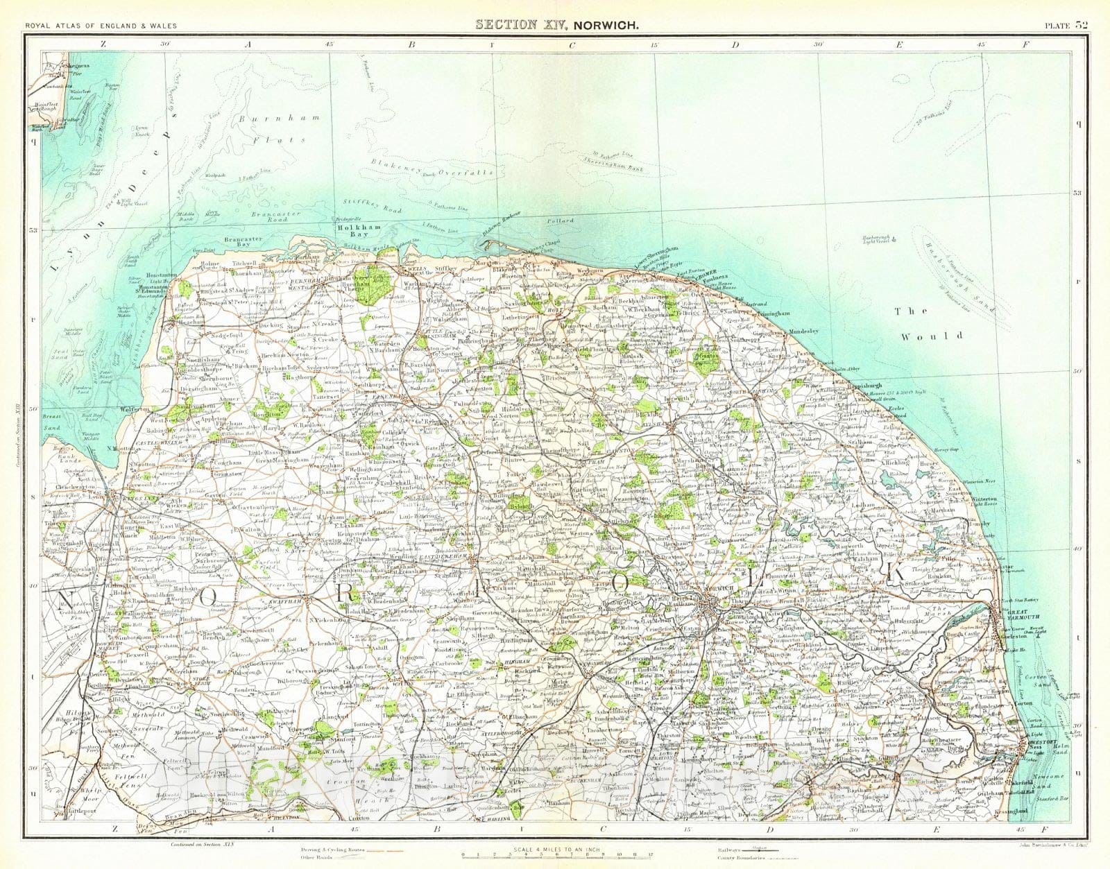 Historic Map : 1898 Norwich : Vintage Wall Art