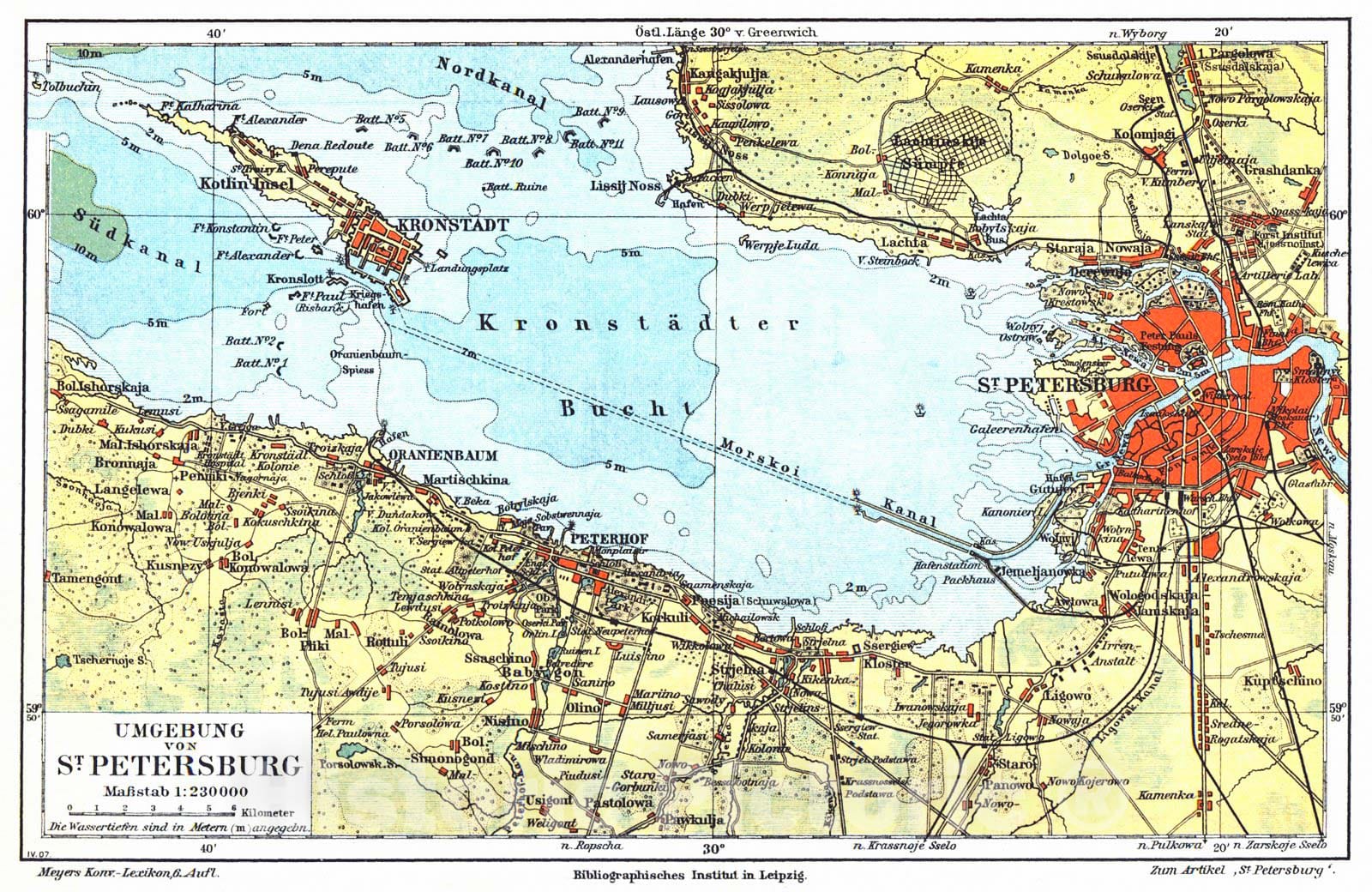 Historic Map : 1906 Umgebung von St. Petersburg : Vintage Wall Art