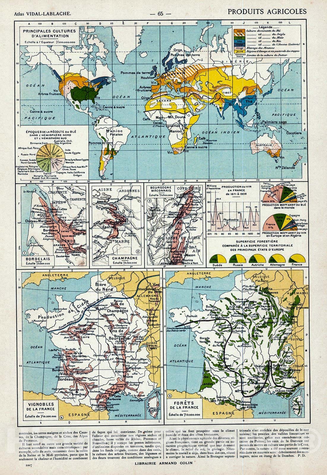 Historic Map : 1908 Produits Agricoles : Vintage Wall Art – Historic ...