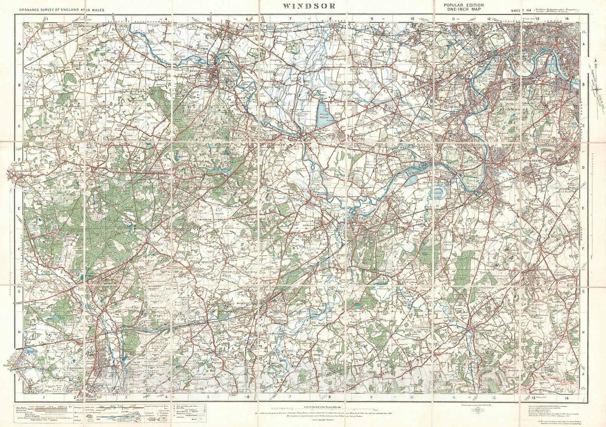 Historic Map : 1920 Windsor : Vintage Wall Art