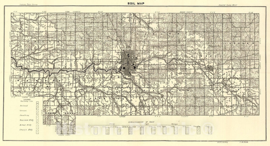 Historic Map : 1915 Soil Map, Howard County : Vintage Wall Art